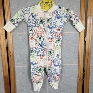 Hanna Andersson Pixar Monsters Inc. 0-3M ‎ Pajamas Sleeper Romper Footless
